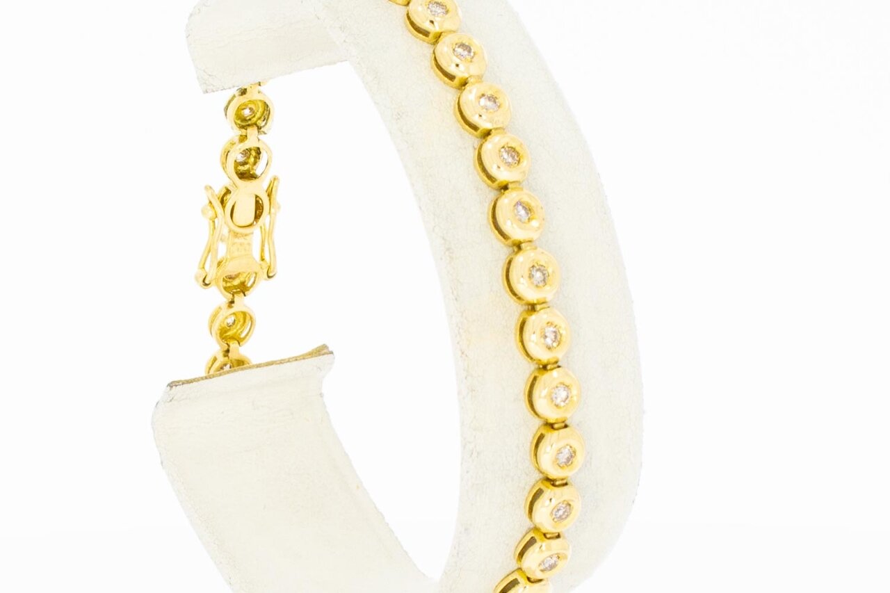 18 Karaat gouden Tennis Bracelet met Diamant - 19,4 cm