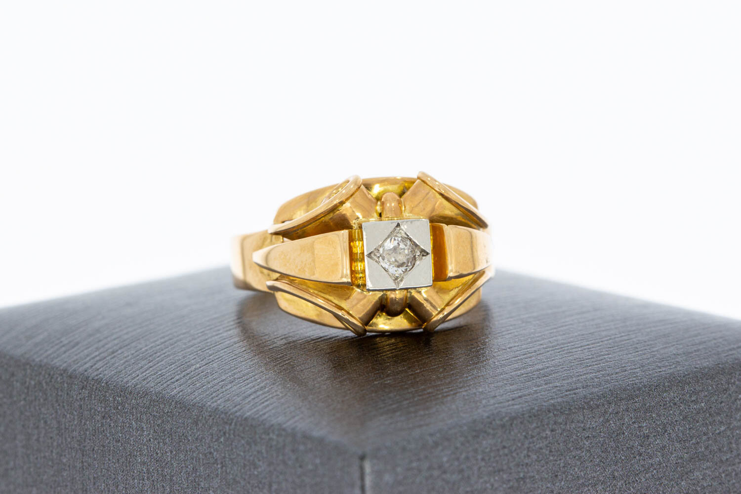 18 Karaat gouden Statement diamant Ring - 18,2