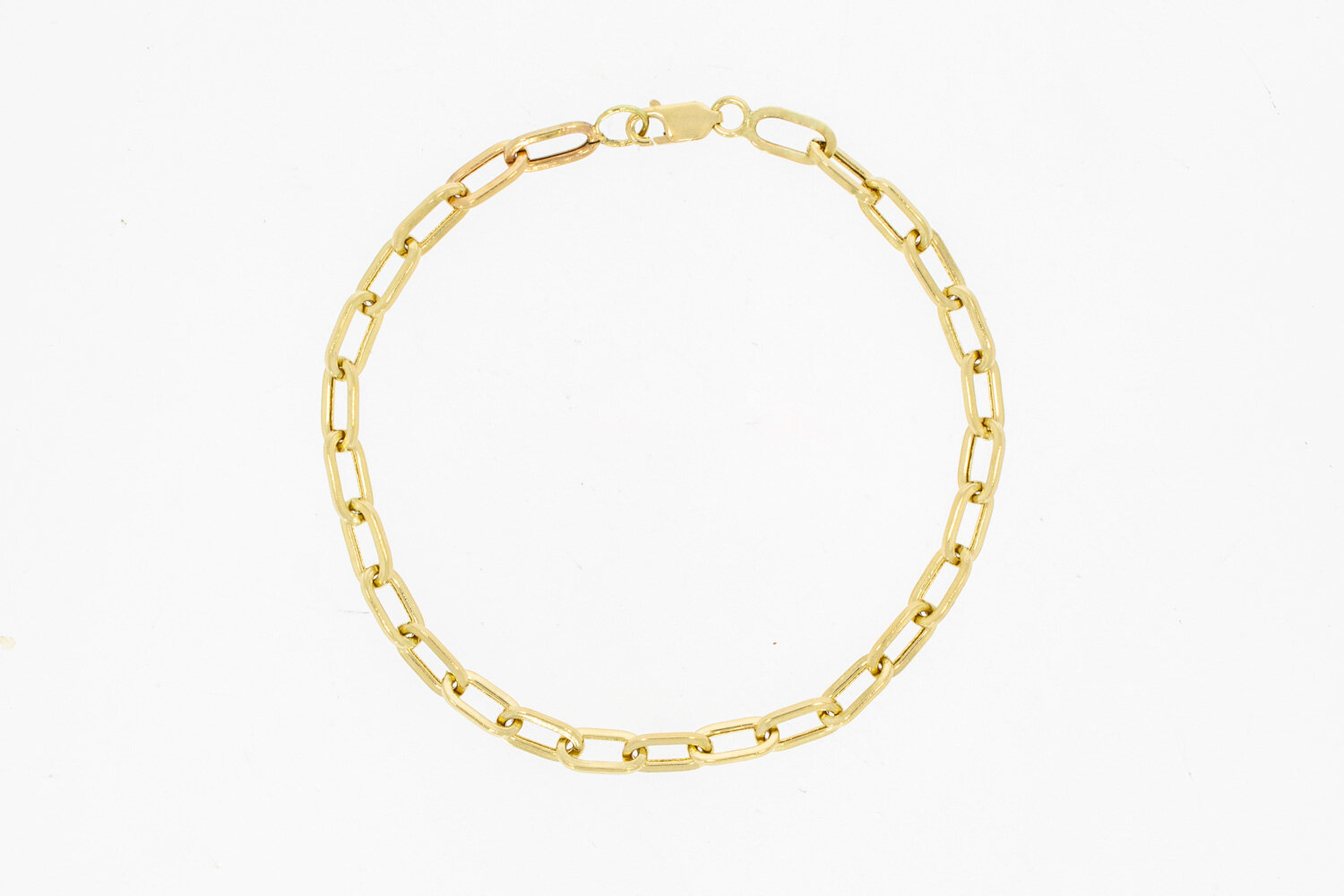 14 karaat gouden Anker armband -  21,5 cm