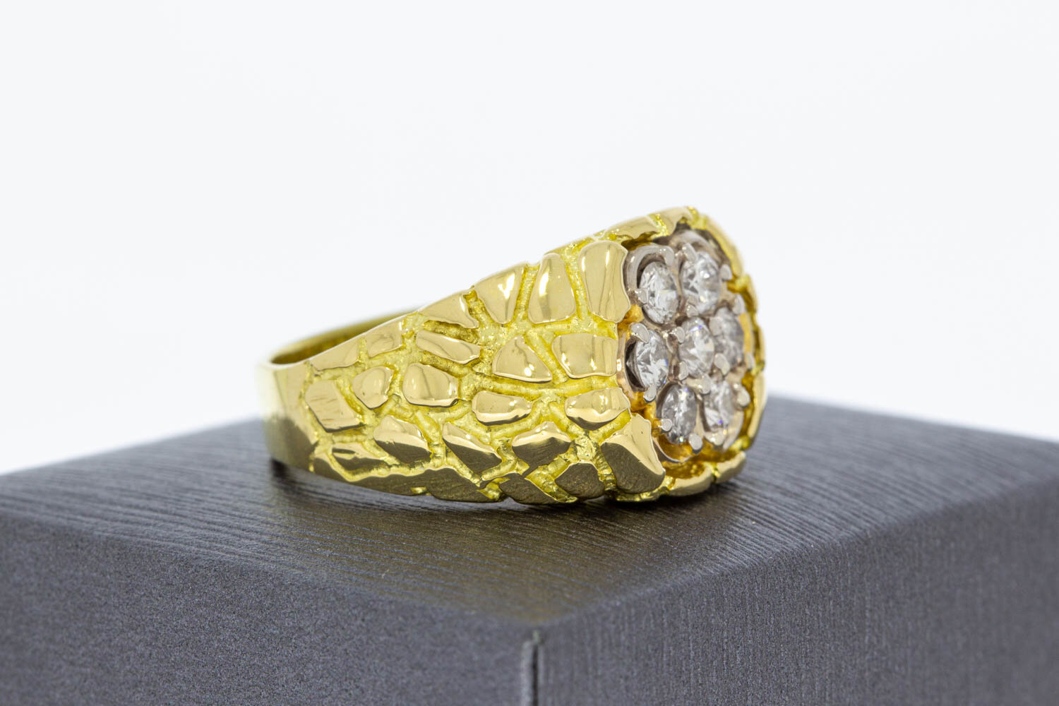 Gouden Diamantring 18 karaat - 21 mm