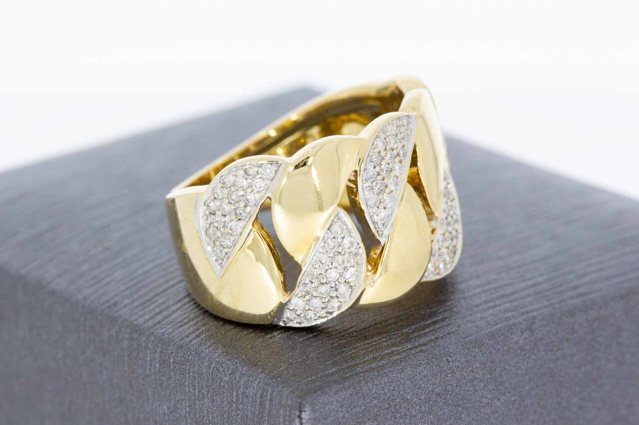 18 Karaat gouden Diamantenring - 17,6 mm