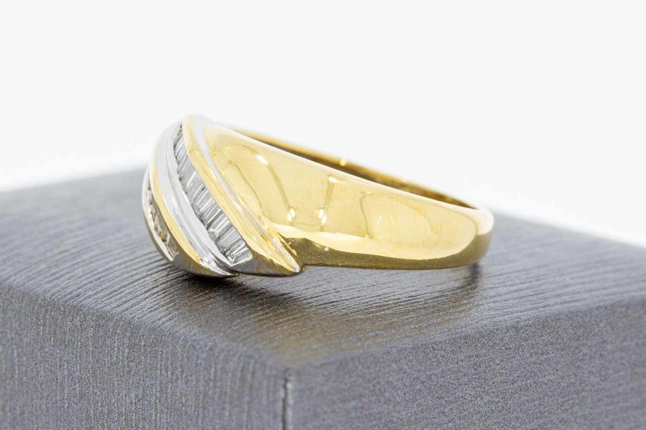 18 Karaat gouden Diamantring - 18,5 mm