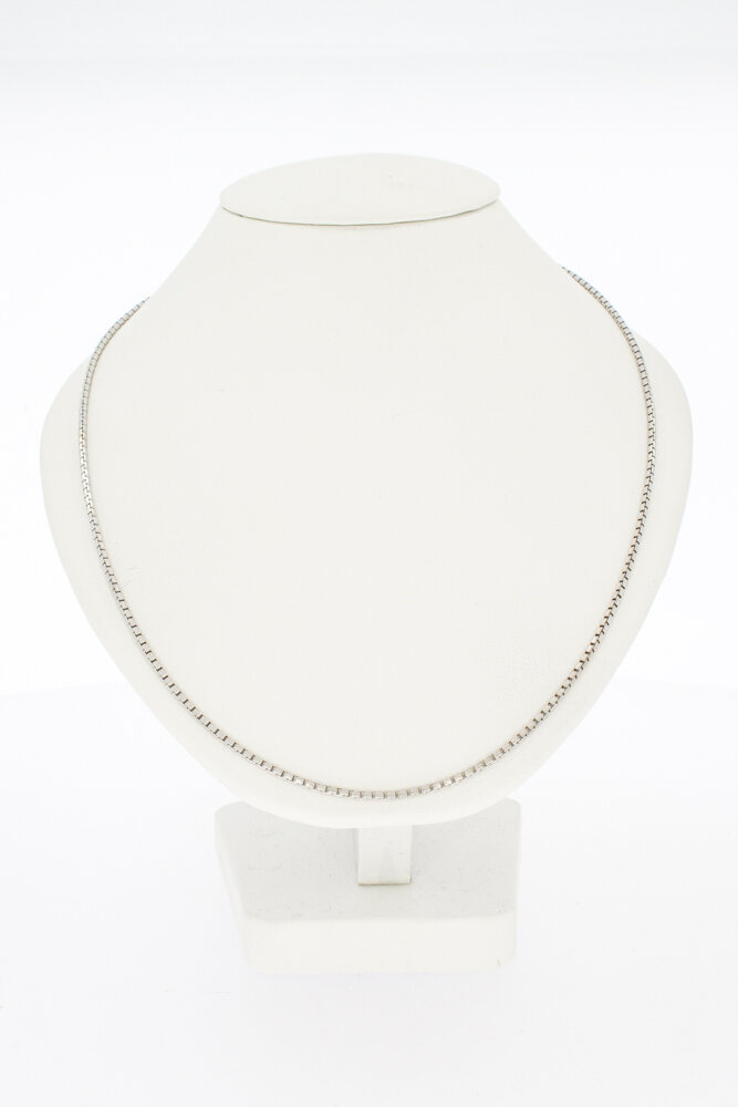 18 Karaat witgouden Venetiaanse Ketting - 51,1 cm