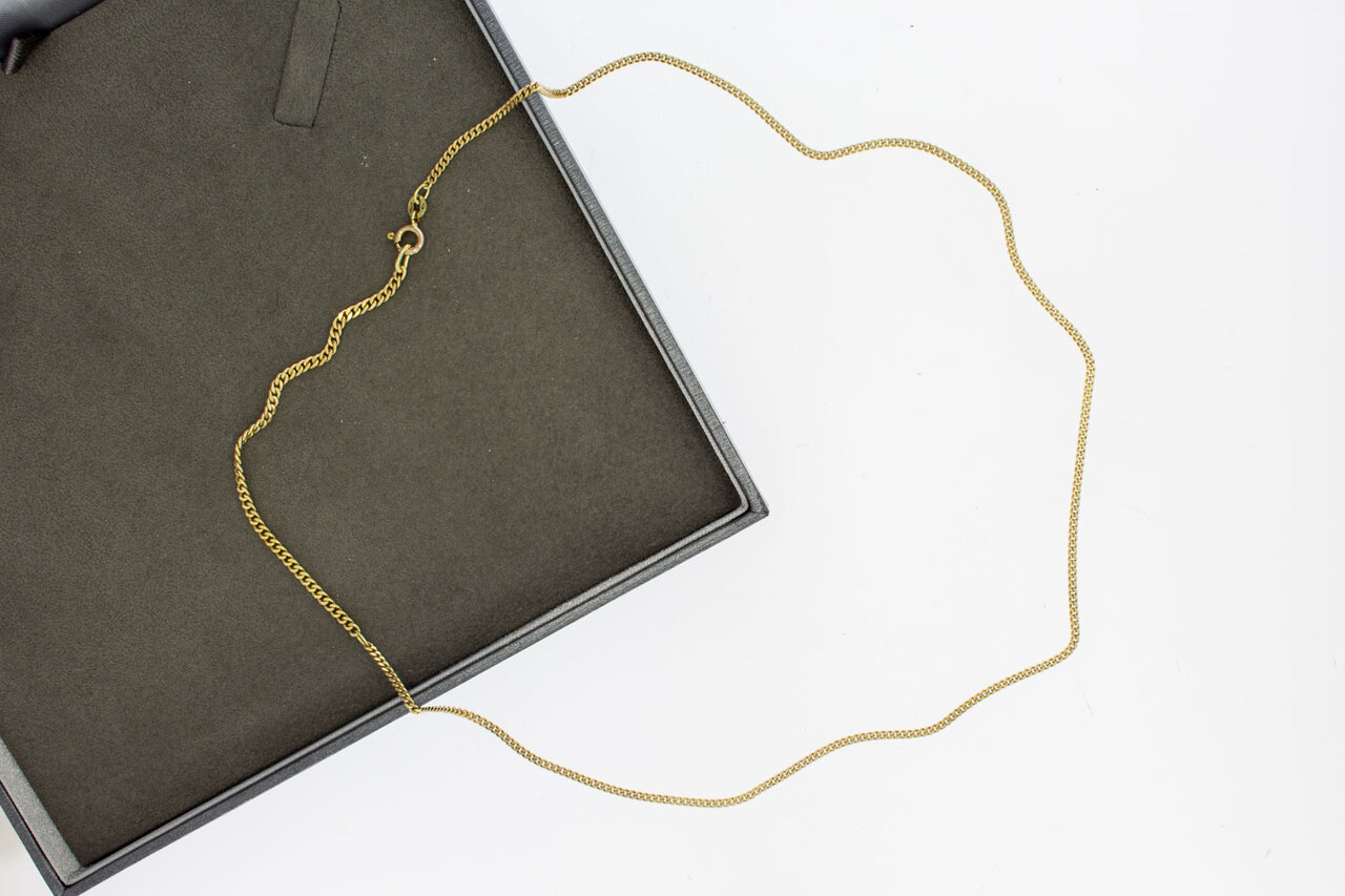 14 Karaat gouden Gourmet schakelketting - 52,6 cm