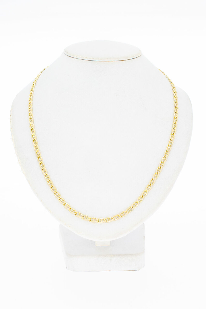 14 Karaat geel gouden Anker Ketting - 45,5 cm
