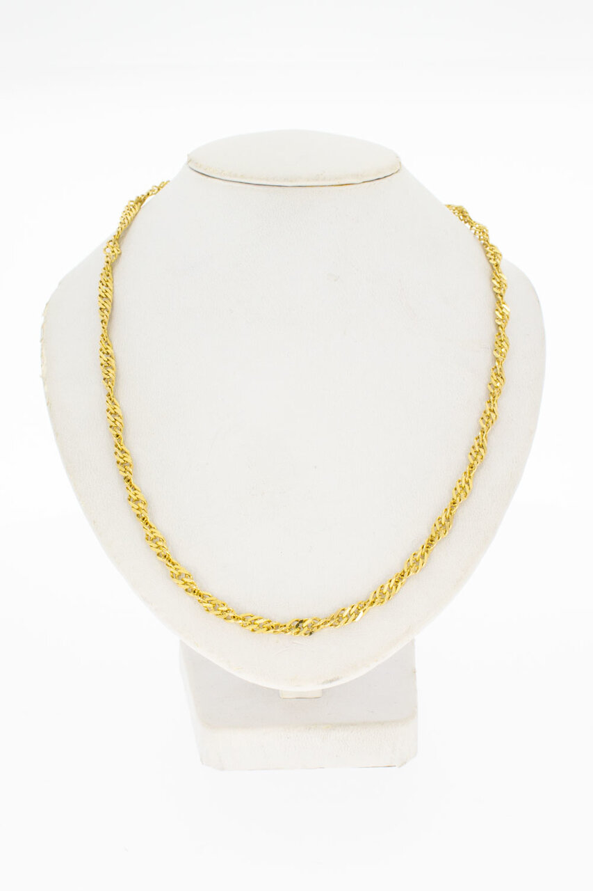 14 Karaat gouden getordeerde Gourmet ketting - 60 cm