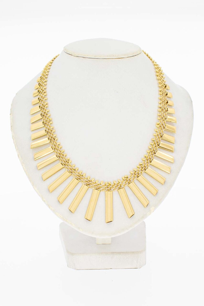 18 Karaat geelgouden Zonnestraal Collier - 45 cm