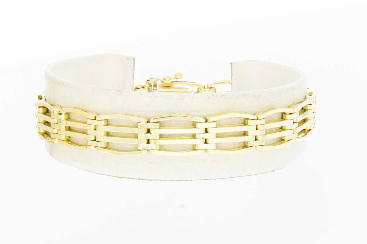 14 Karaat gouden Vintage Staafjes armband - 19 cm
