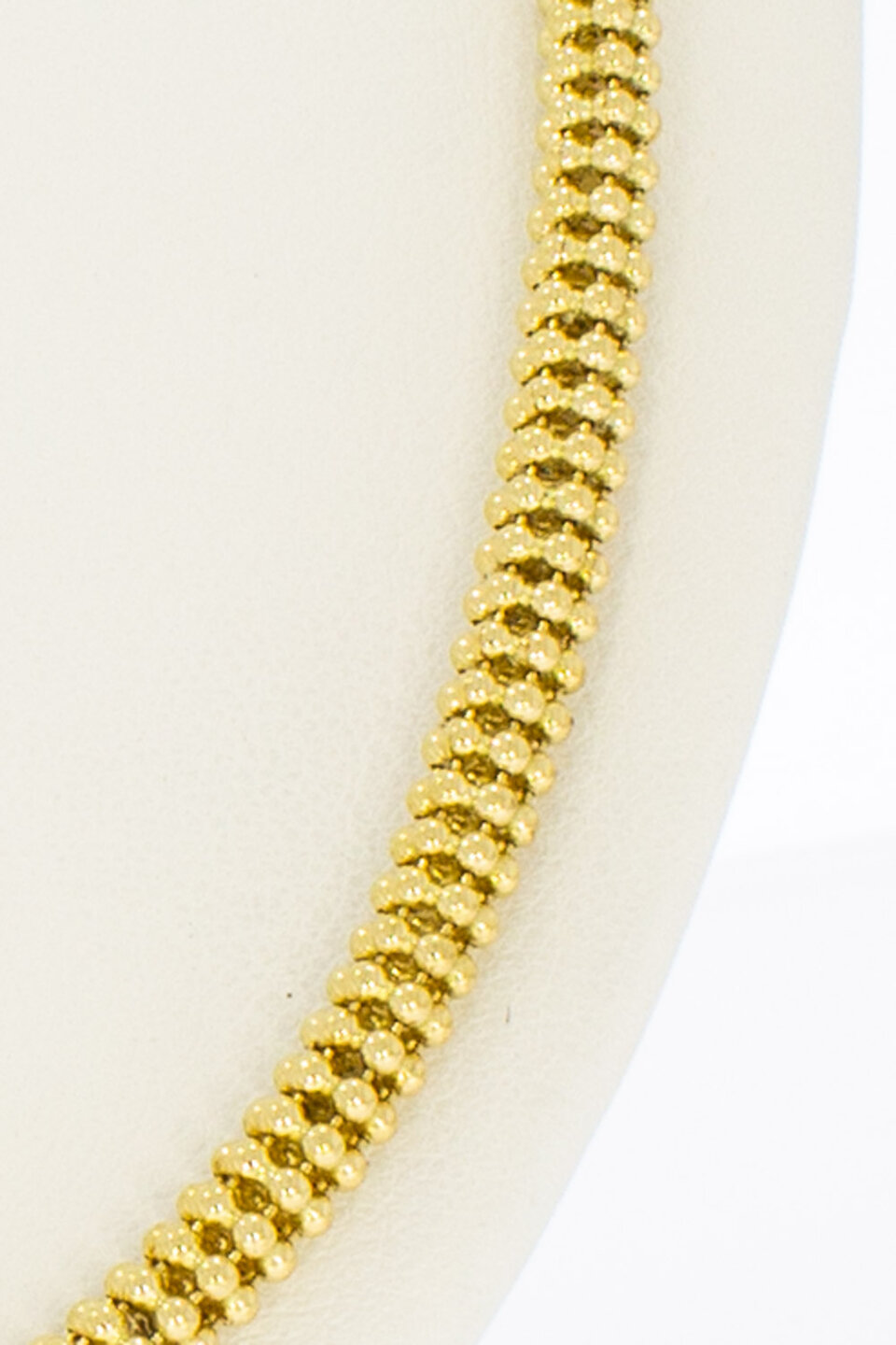14 Karaat Vintage gouden Popcorn collier- 45 cm