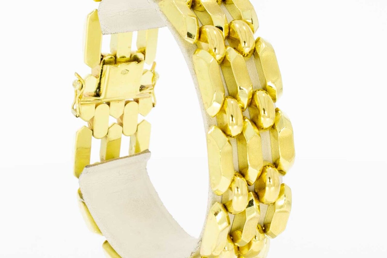 18 Karaat goud armband met Staafjes - 19,8 cm