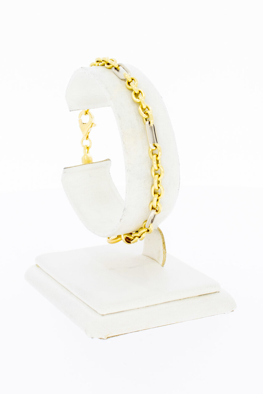 18 Karaat fantasie Anker goudenarmband - 18,8 cm
