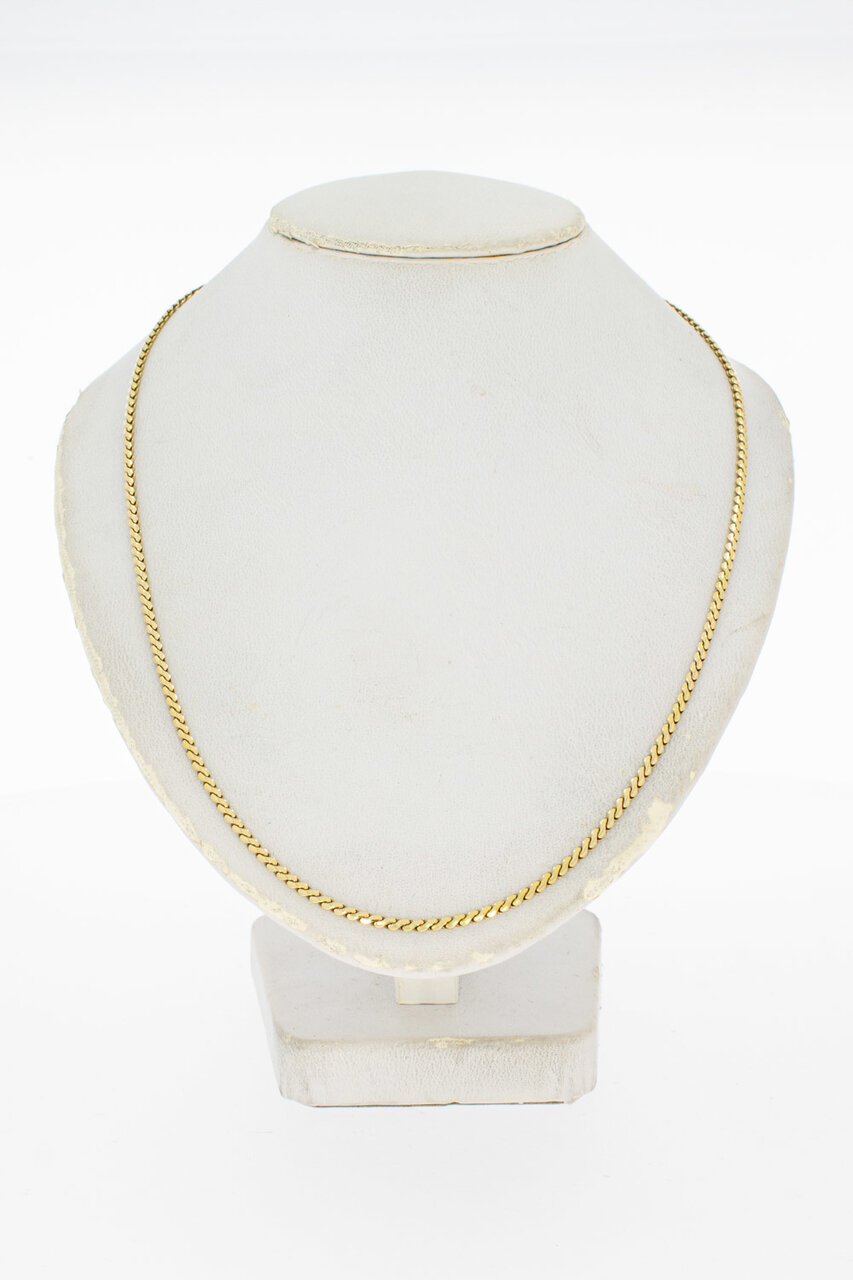 18 Karaat geel gouden S-schakel ketting - 43,9 cm
