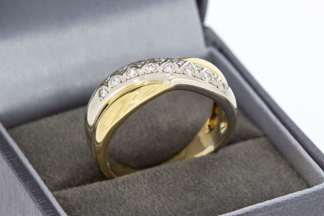 18 Karaat goud ring met Diamant - 19,8 mm