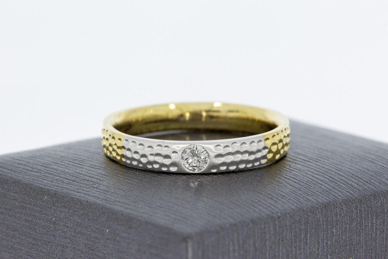 18 Karaat goud diamantring - 20,7 mm