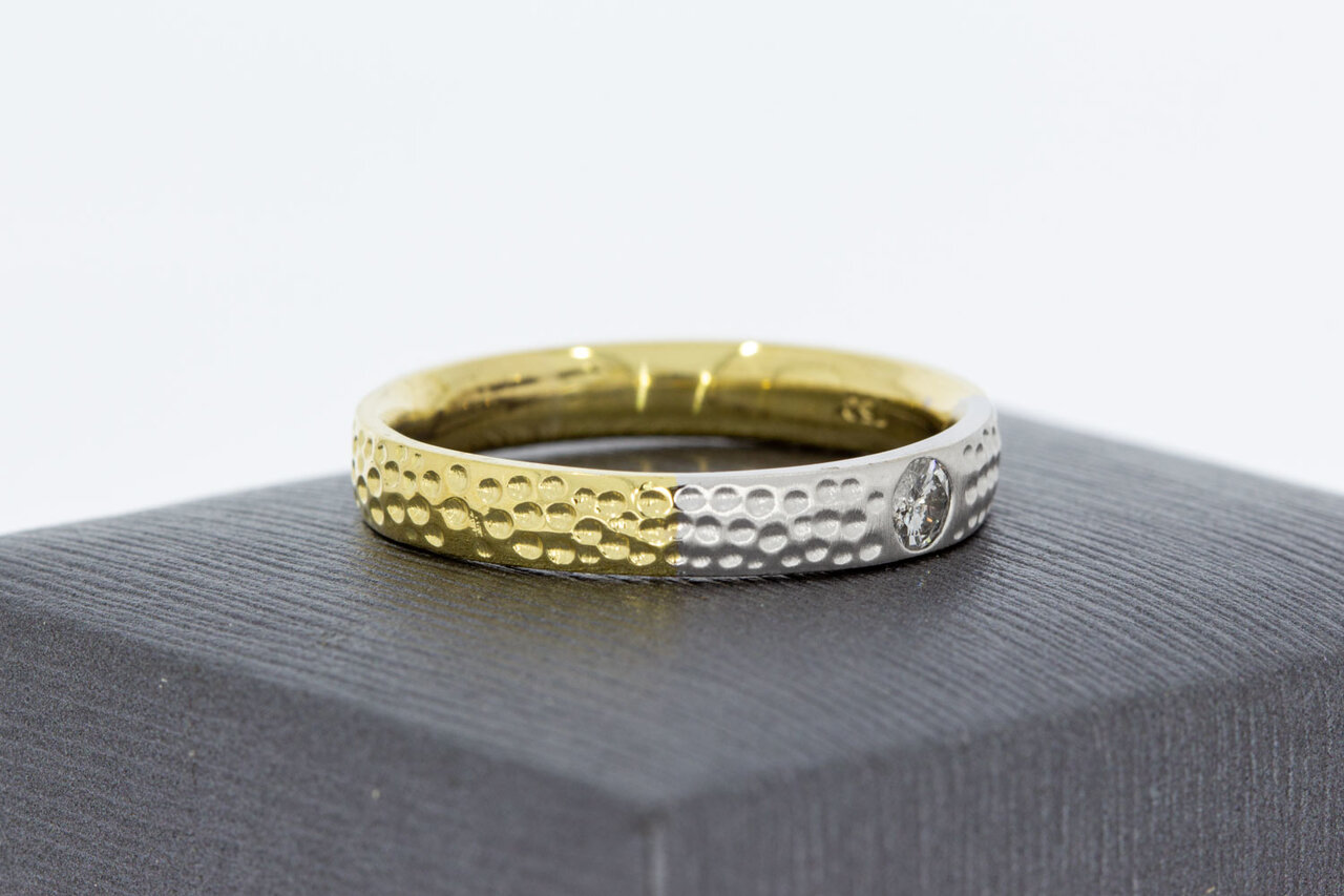 18 Karaat goud diamantring - 20,7 mm