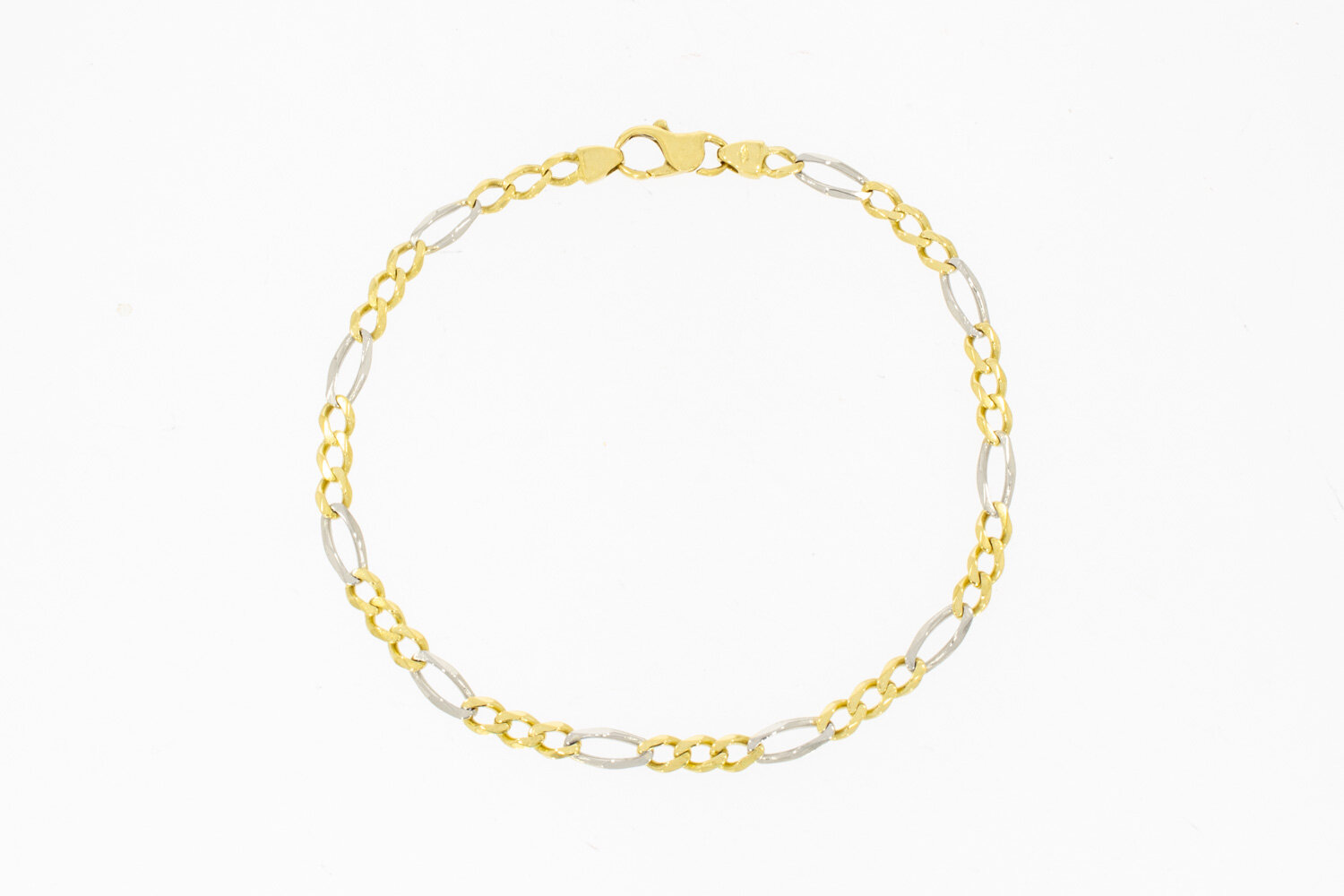 Armband Figaro 18 karaat goud - 22,5 cm