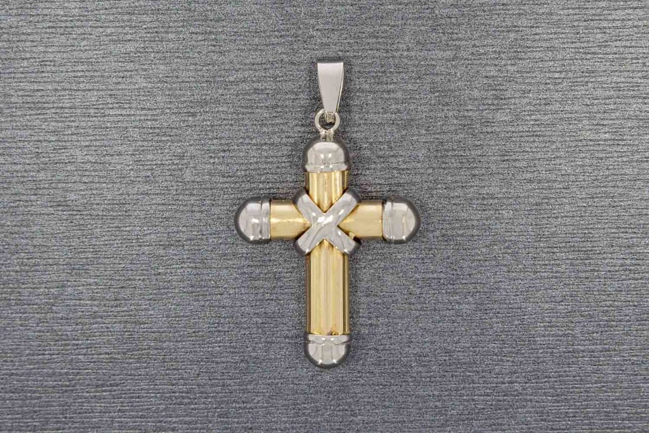 14 Karaat Kruis ketting hanger - 3,6 cm