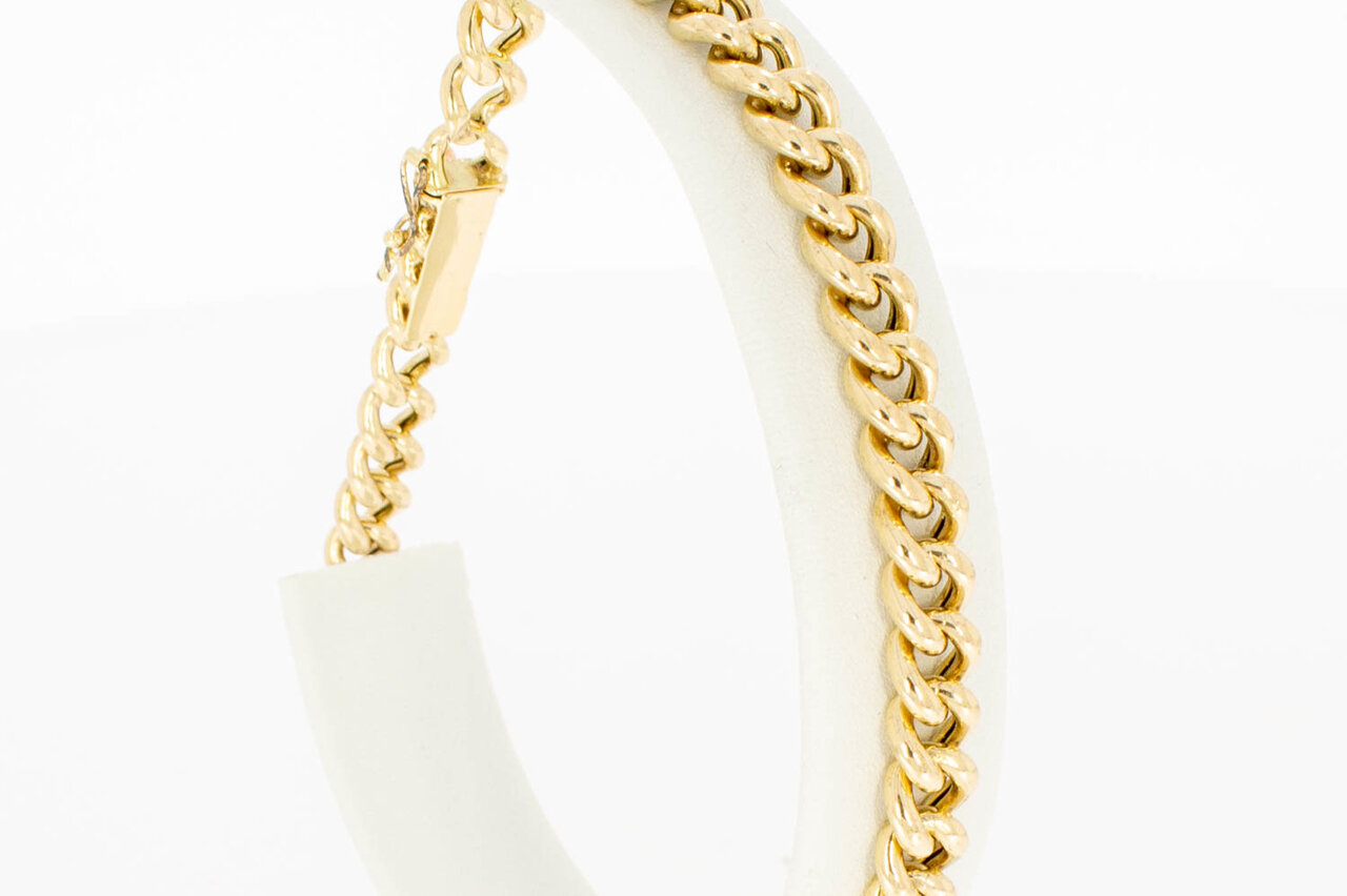14 Karaat Gourmet dames armband - 17 cm