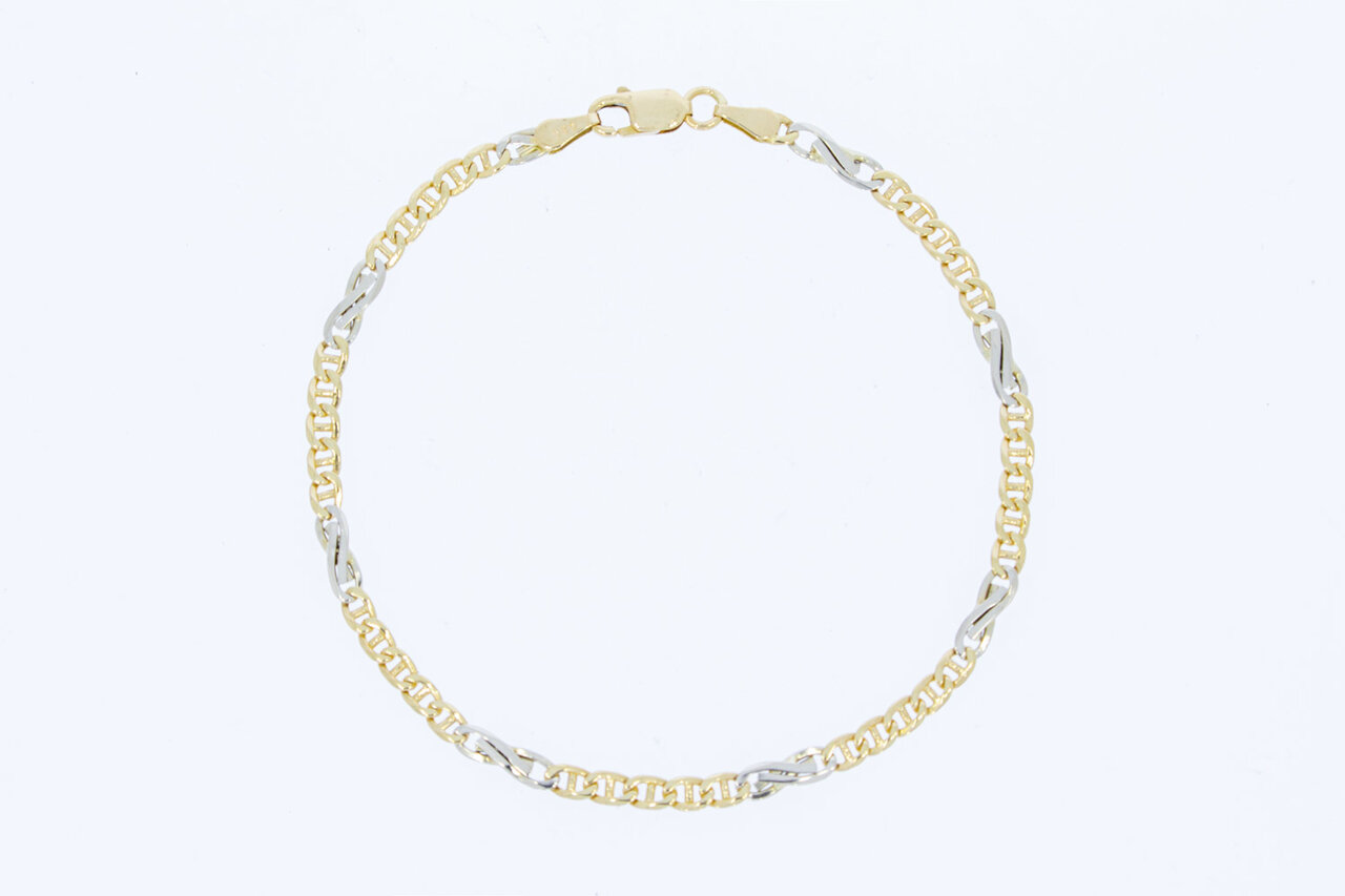 14 Karaat Anker Infinity armband - 19,8 cm