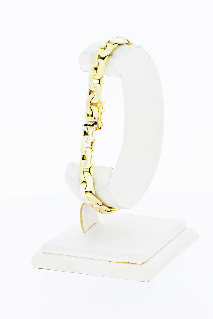 14 Karaat Gourmet schakelarmband- 20,2 cm