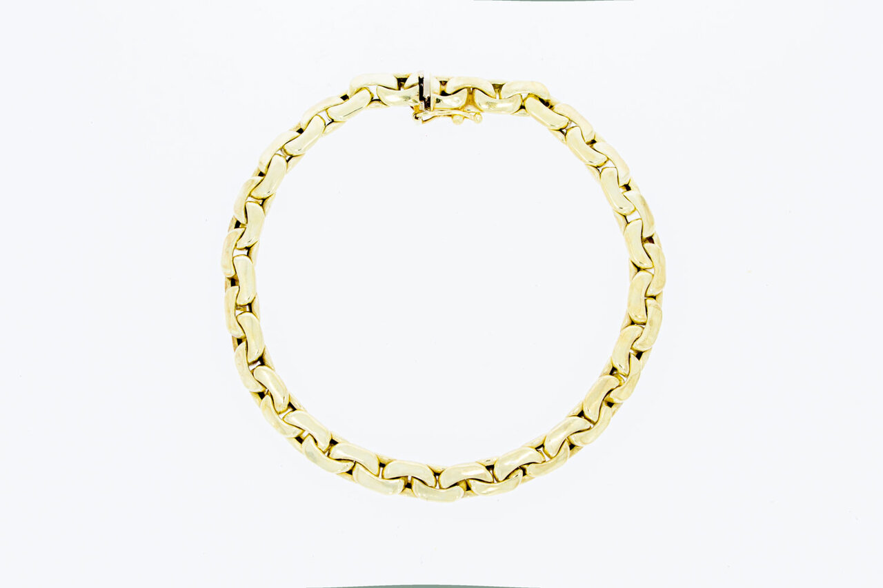 14 Karaat Gourmet schakelarmband- 20,2 cm
