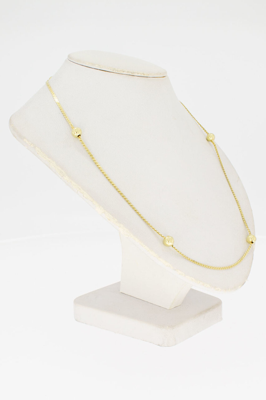 14 Karaat gouden Fantasie Collier - 38,3 cm