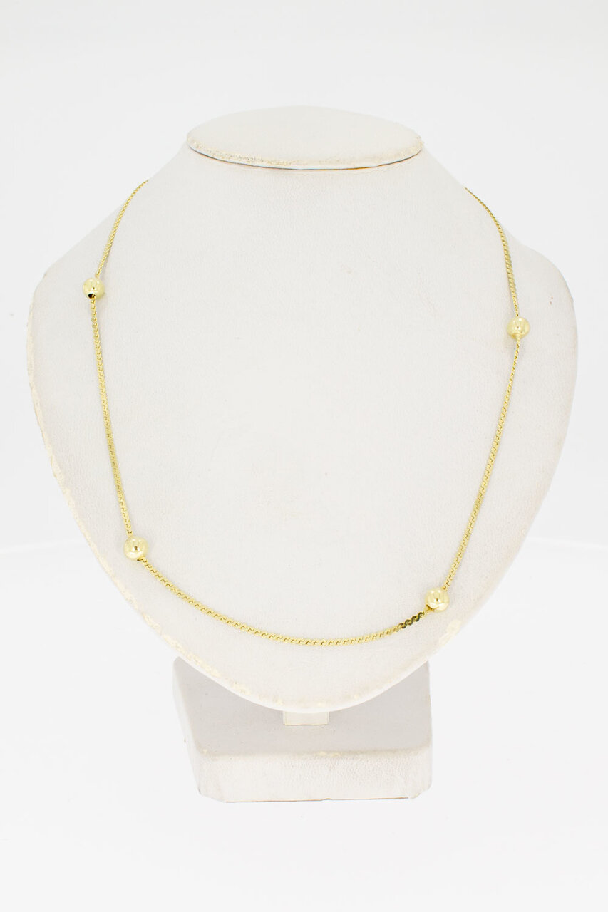 14 Karaat gouden Fantasie Collier - 38,3 cm