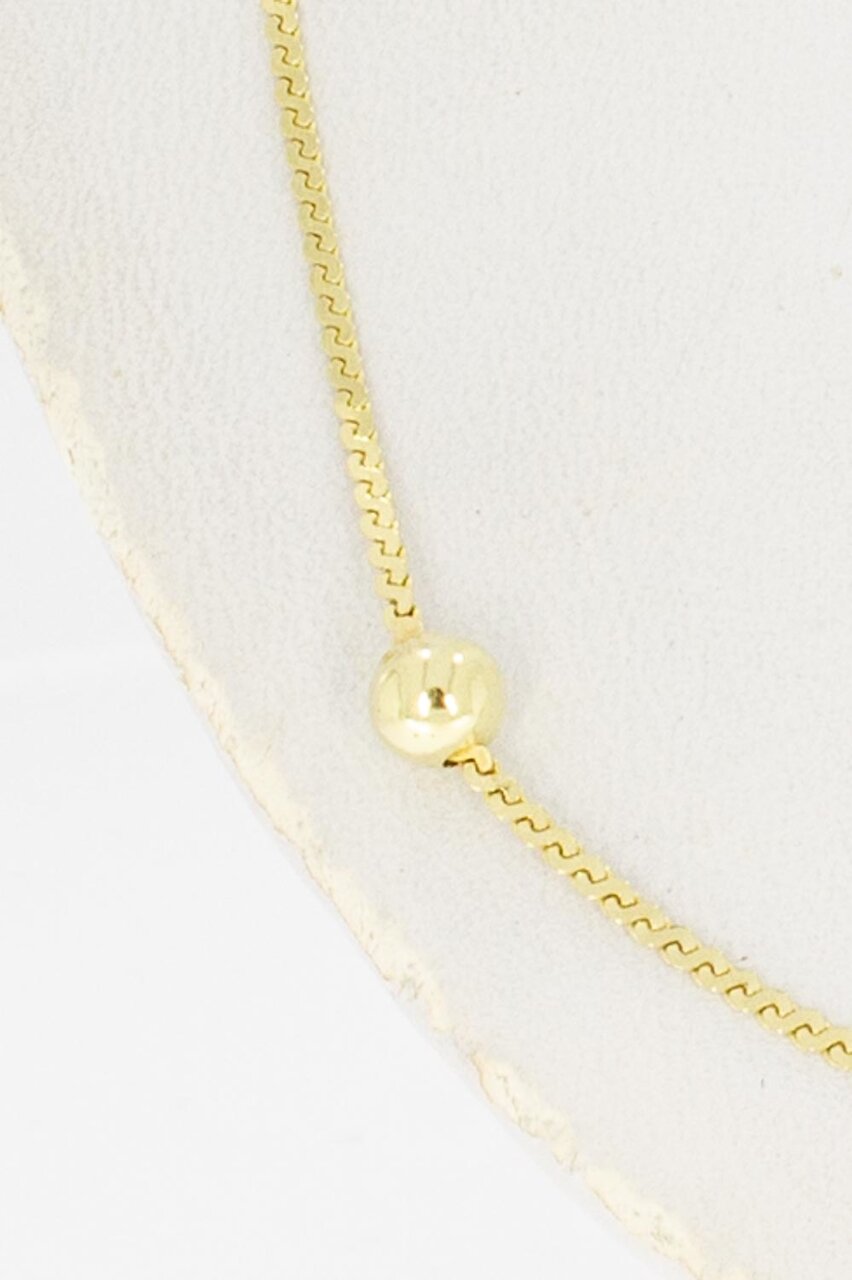 14 Karaat gouden Fantasie Collier - 38,3 cm