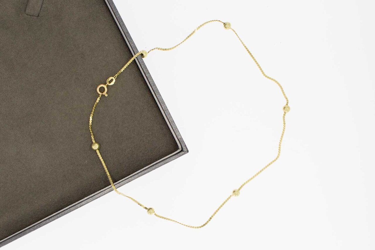 14 Karaat gouden Fantasie Collier - 38,3 cm