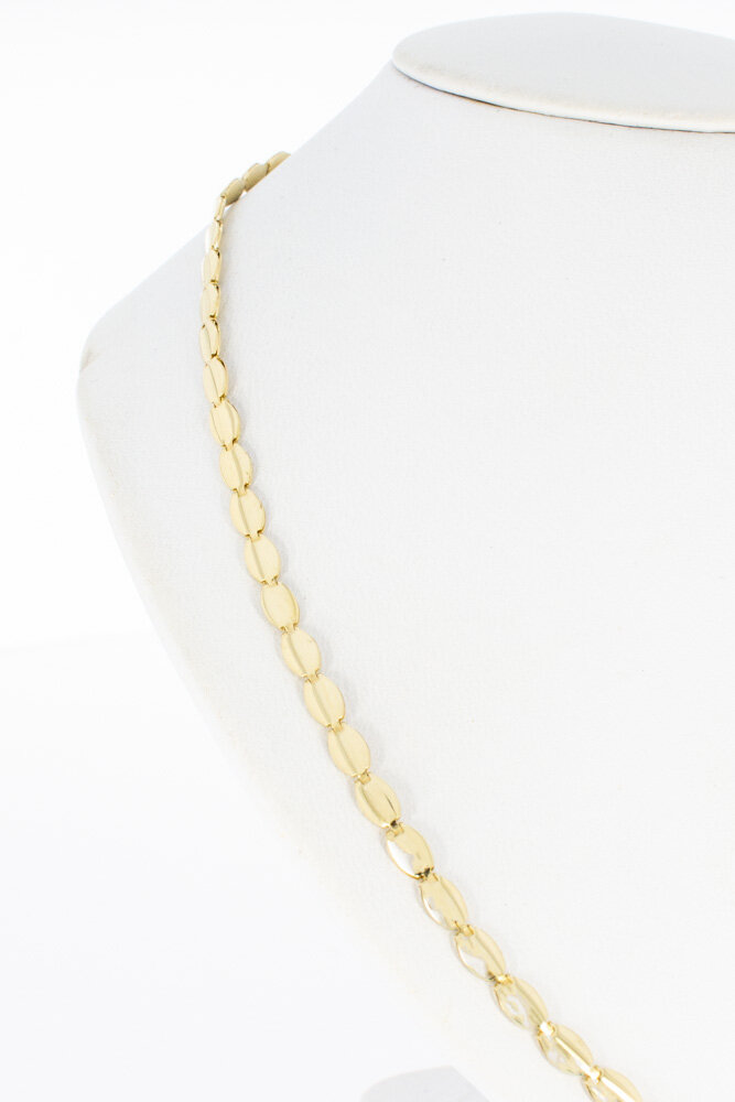 14 karaat goud rijstkorrel Collier - 45,6 cm