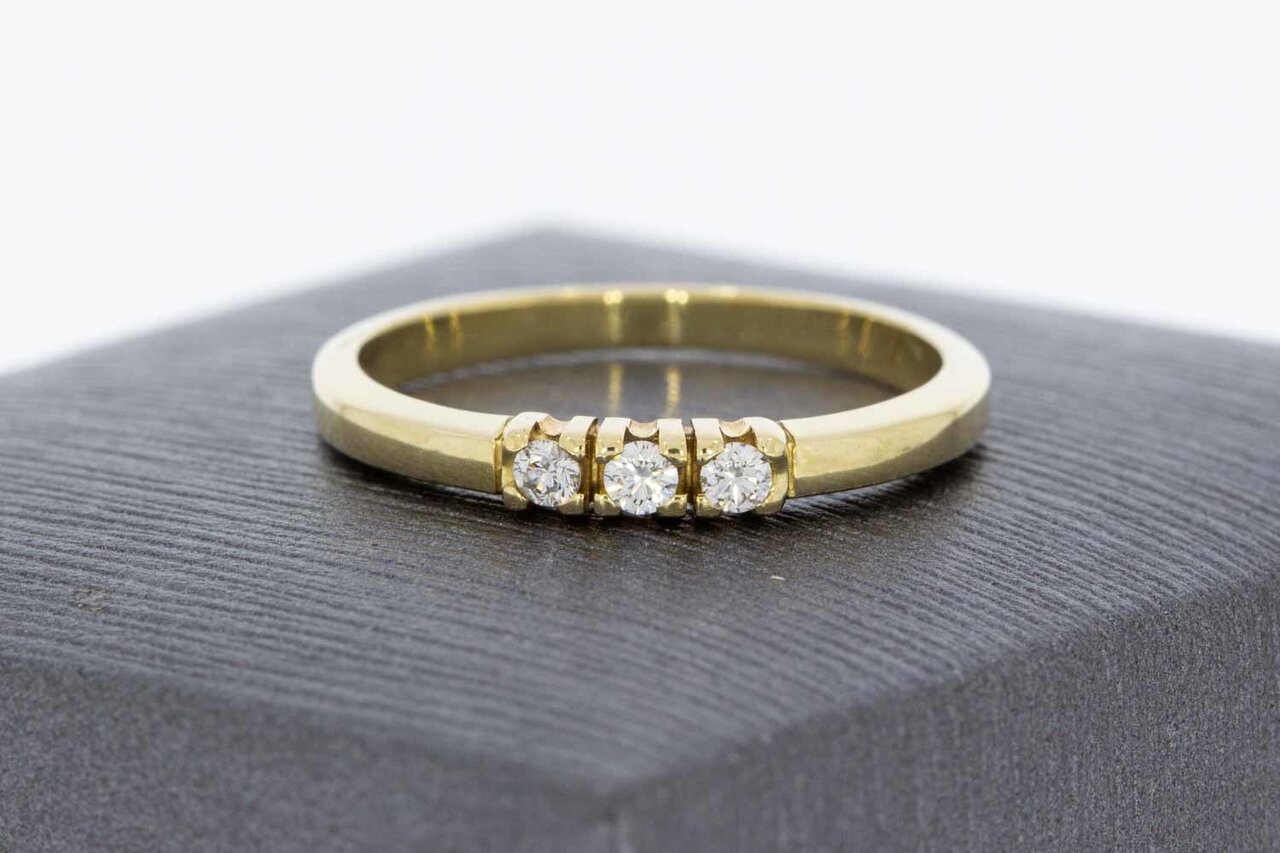 14 Karaat Aanschuifring met Diamant - 16,6