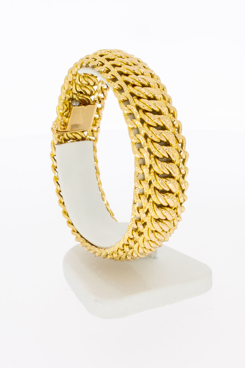 18 Karaat gevlochten armband - 21,3 cm
