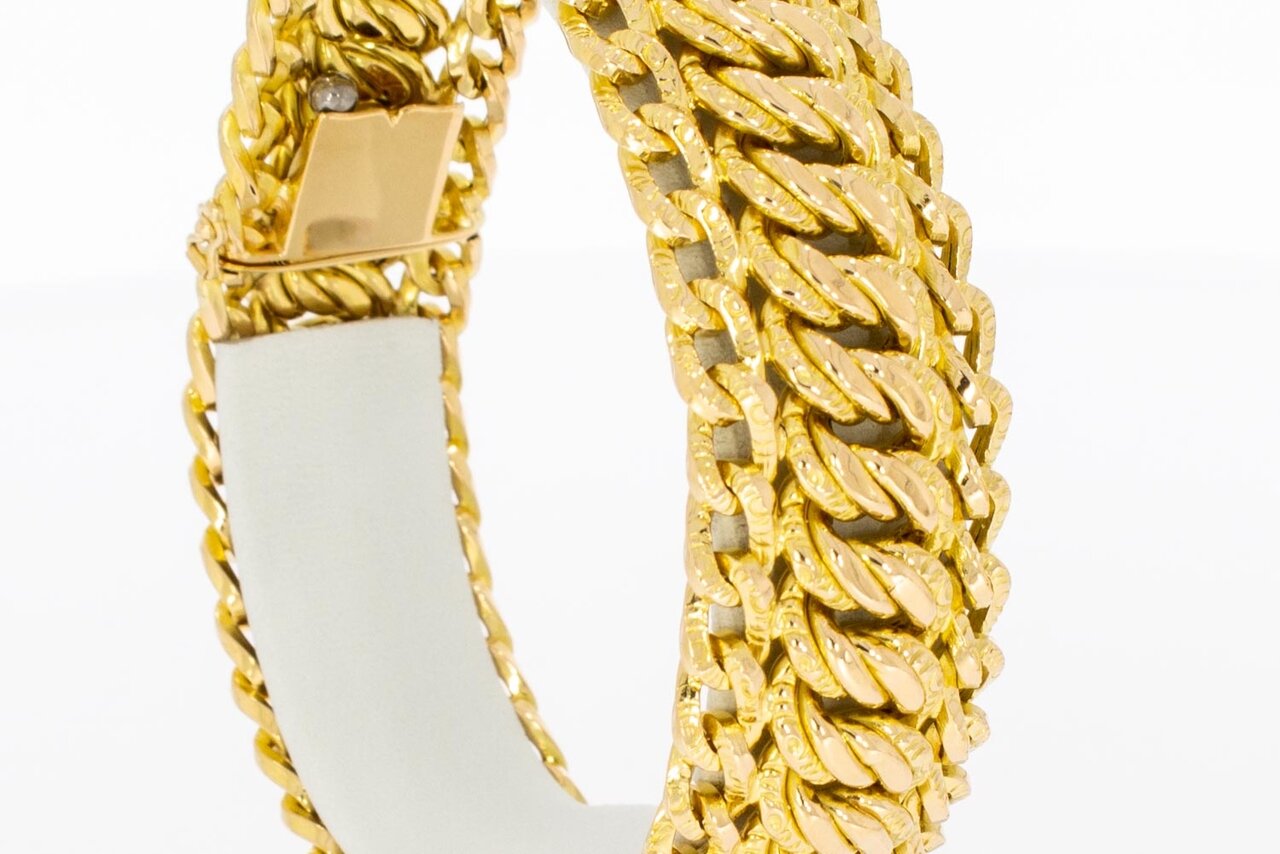 18 Karaat gevlochten armband - 21,3 cm