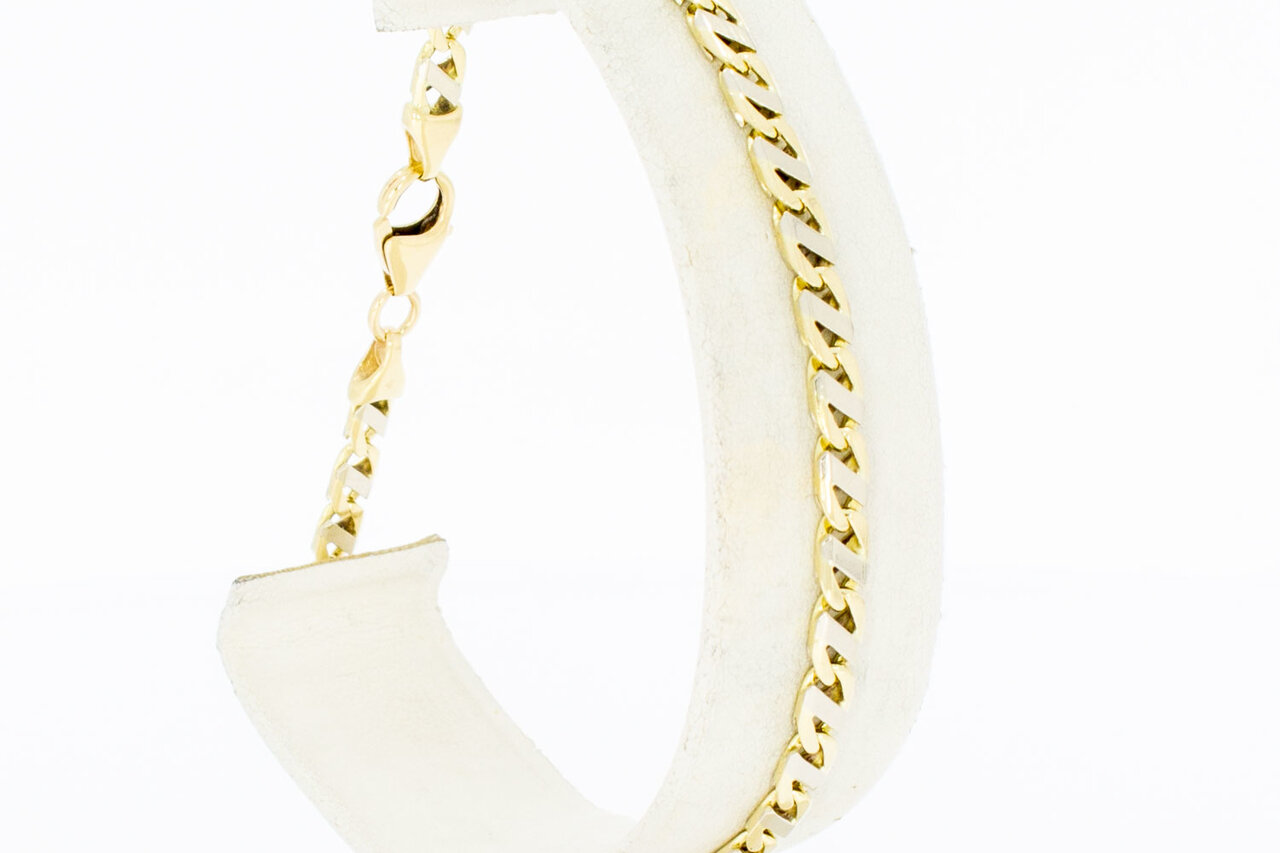 14 Karaat Valkoog armband goud - 21 cm