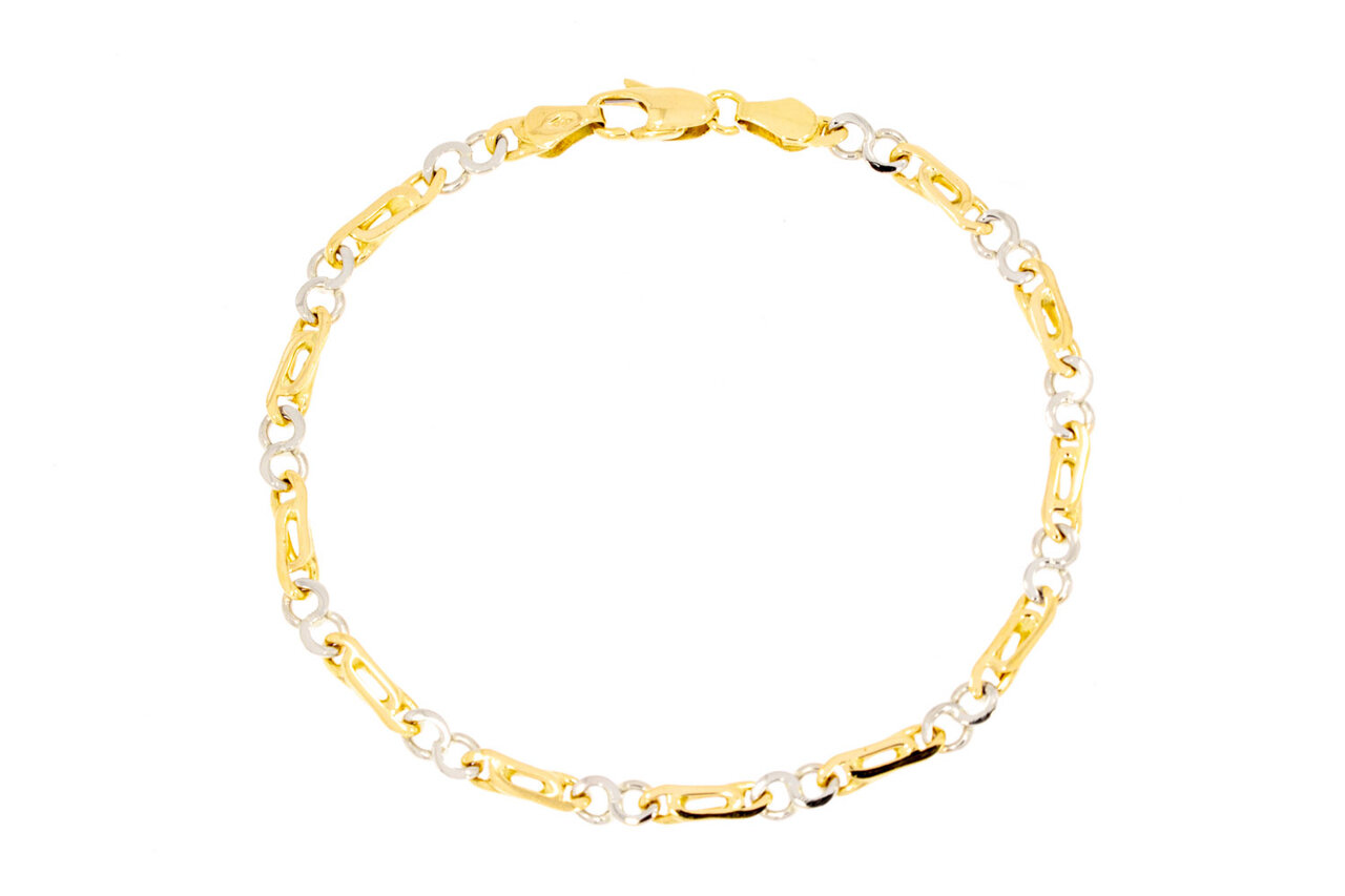 18 Karaat Valkoog armband - 19,7 cm