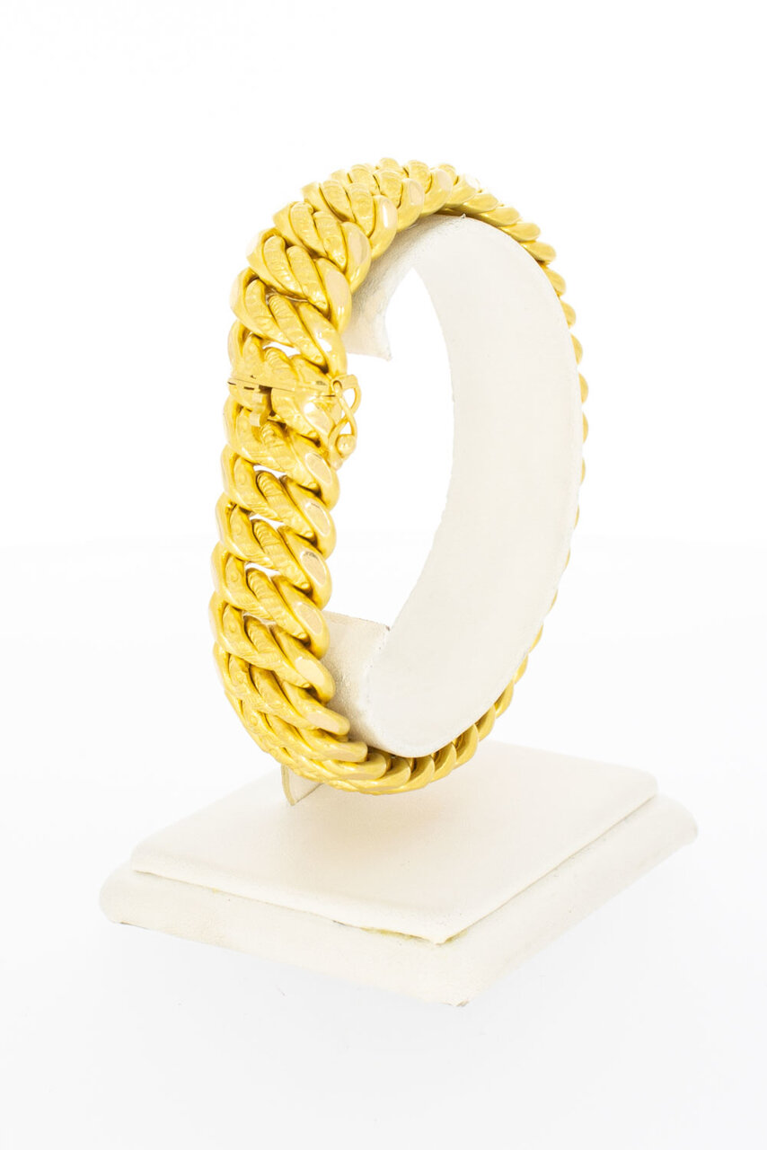 18 Karaat gevlochten goudarmband - 20 cm