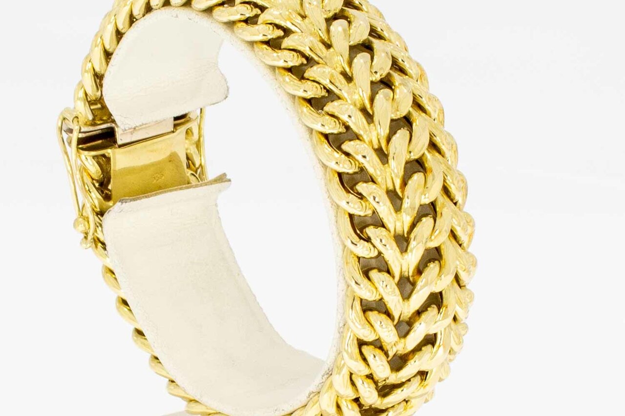 Gevlochten armband 14 Karaat - 18,9 cm