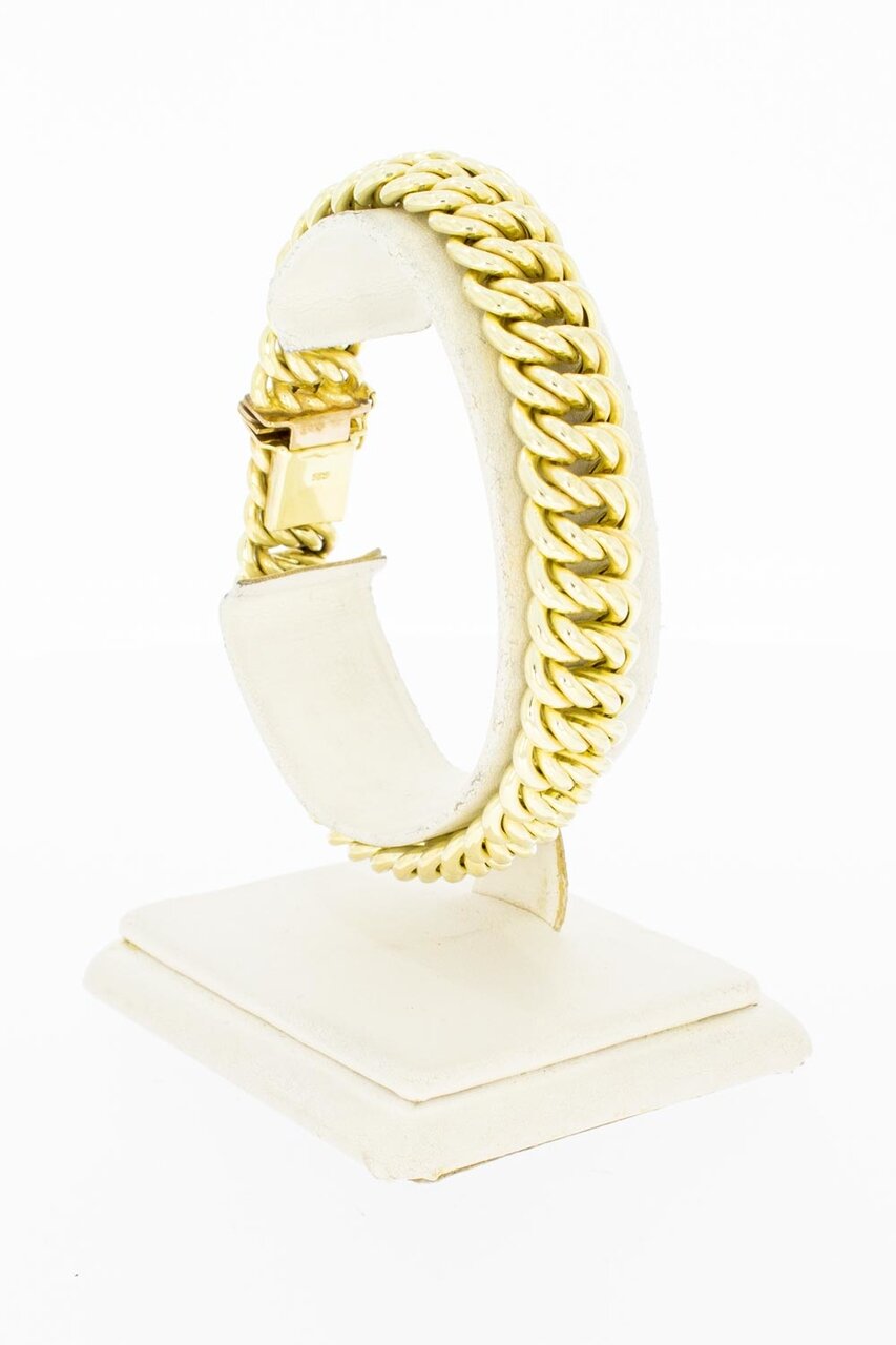 Gevlochten 14 Karaat goude armband - 20,2