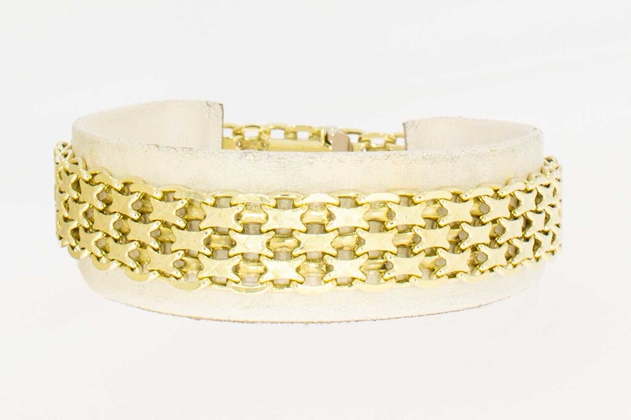 14 Karaat gouden Retro armband - 18,9 cm
