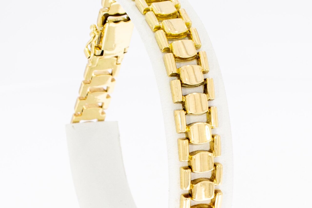 14 Karaat gouden schakelarmband - 20,5 cm