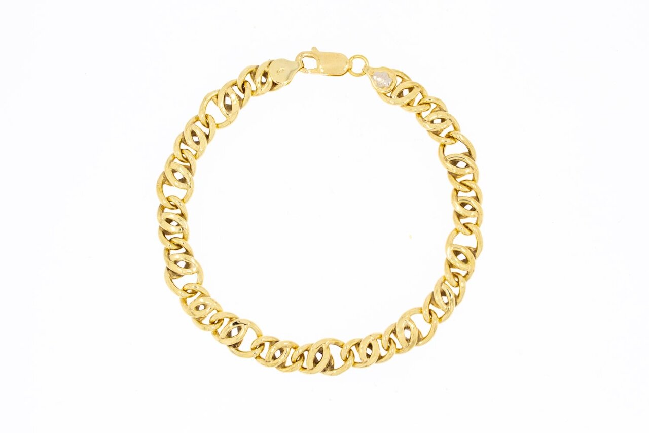 18 Karaat gouden Valkoog armband - 22,2 cm