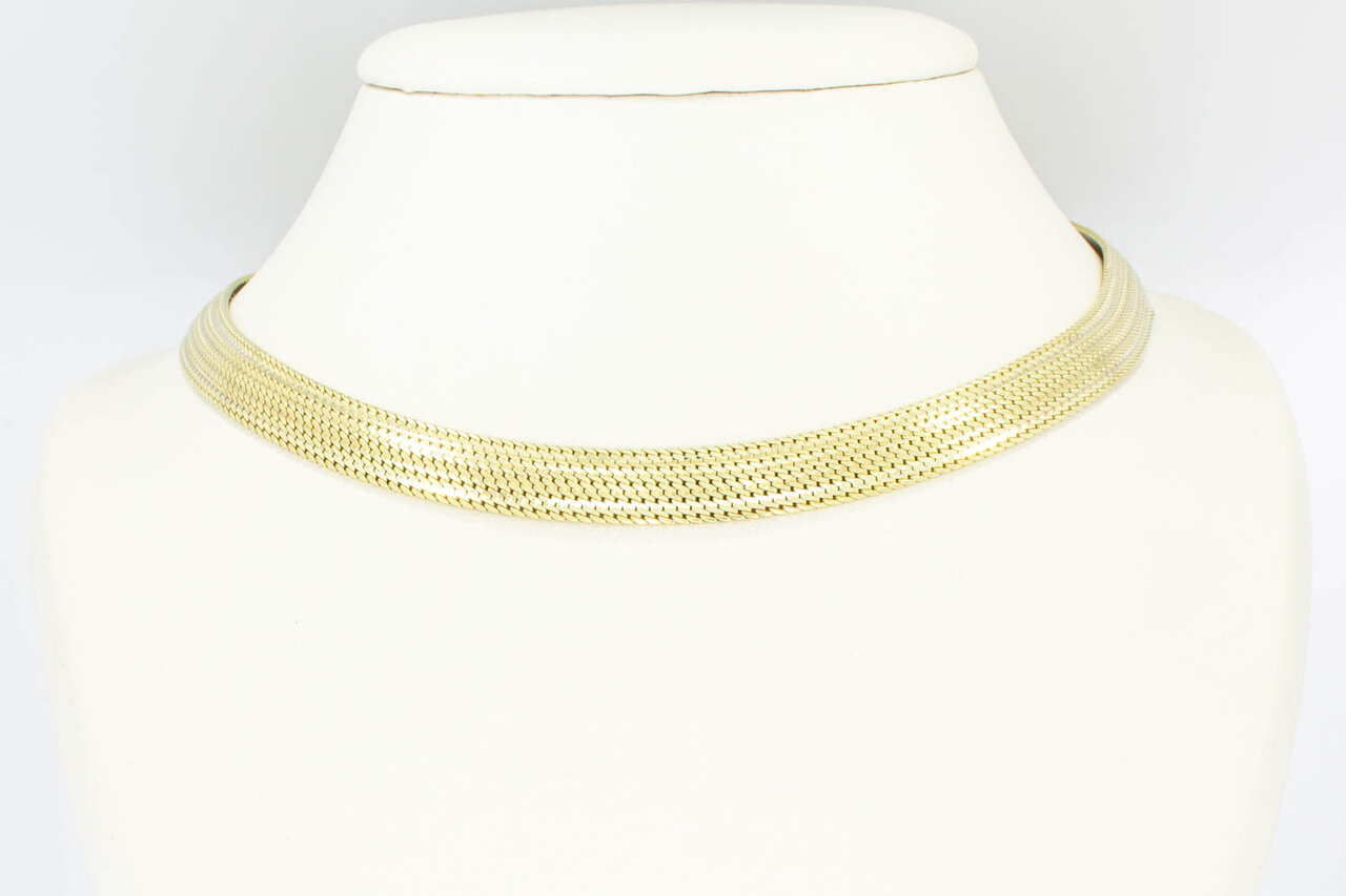 14 karaat goud gevlochten Collier - 44 cm