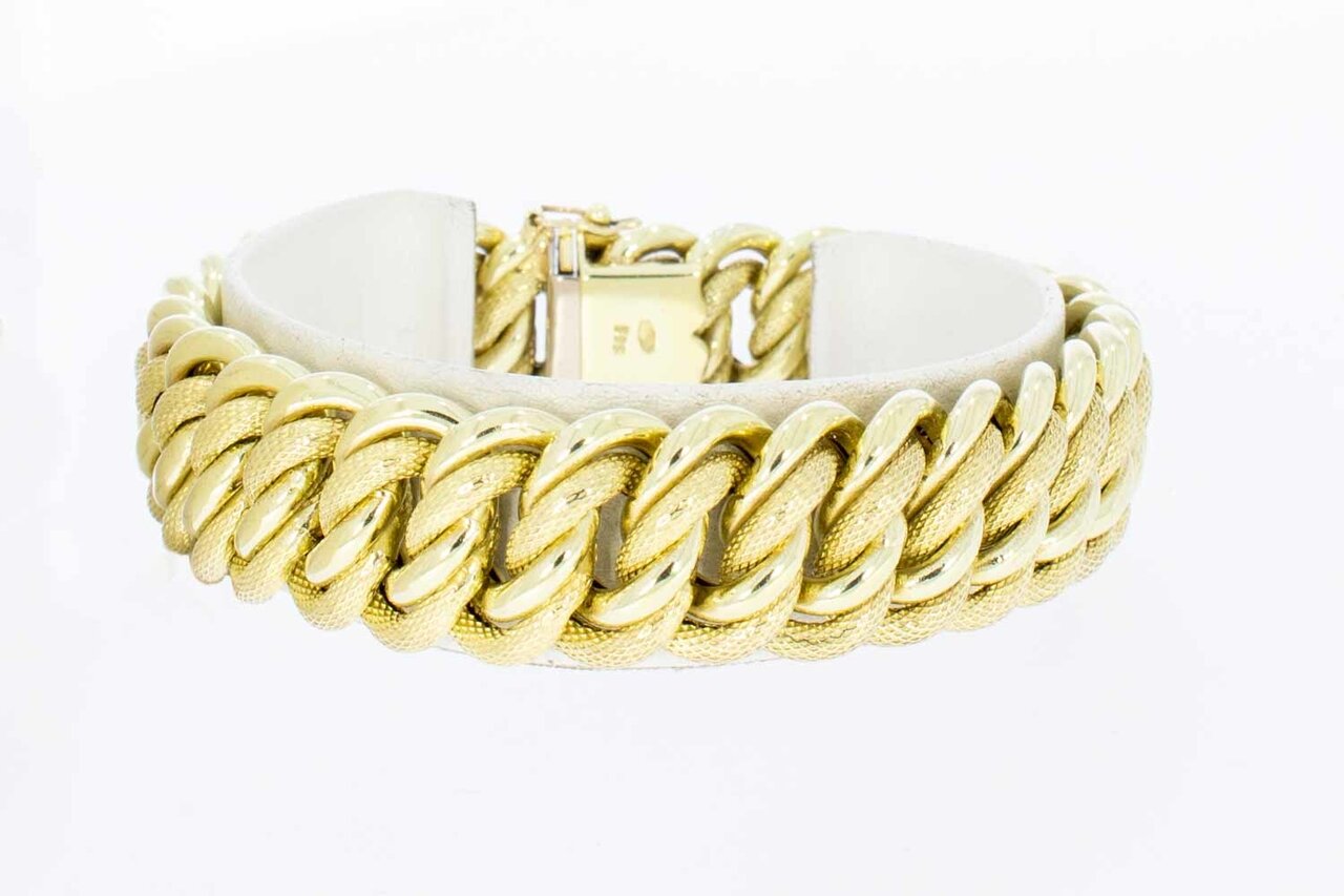 14 Karaat gevlochten armband - 19,9 cm