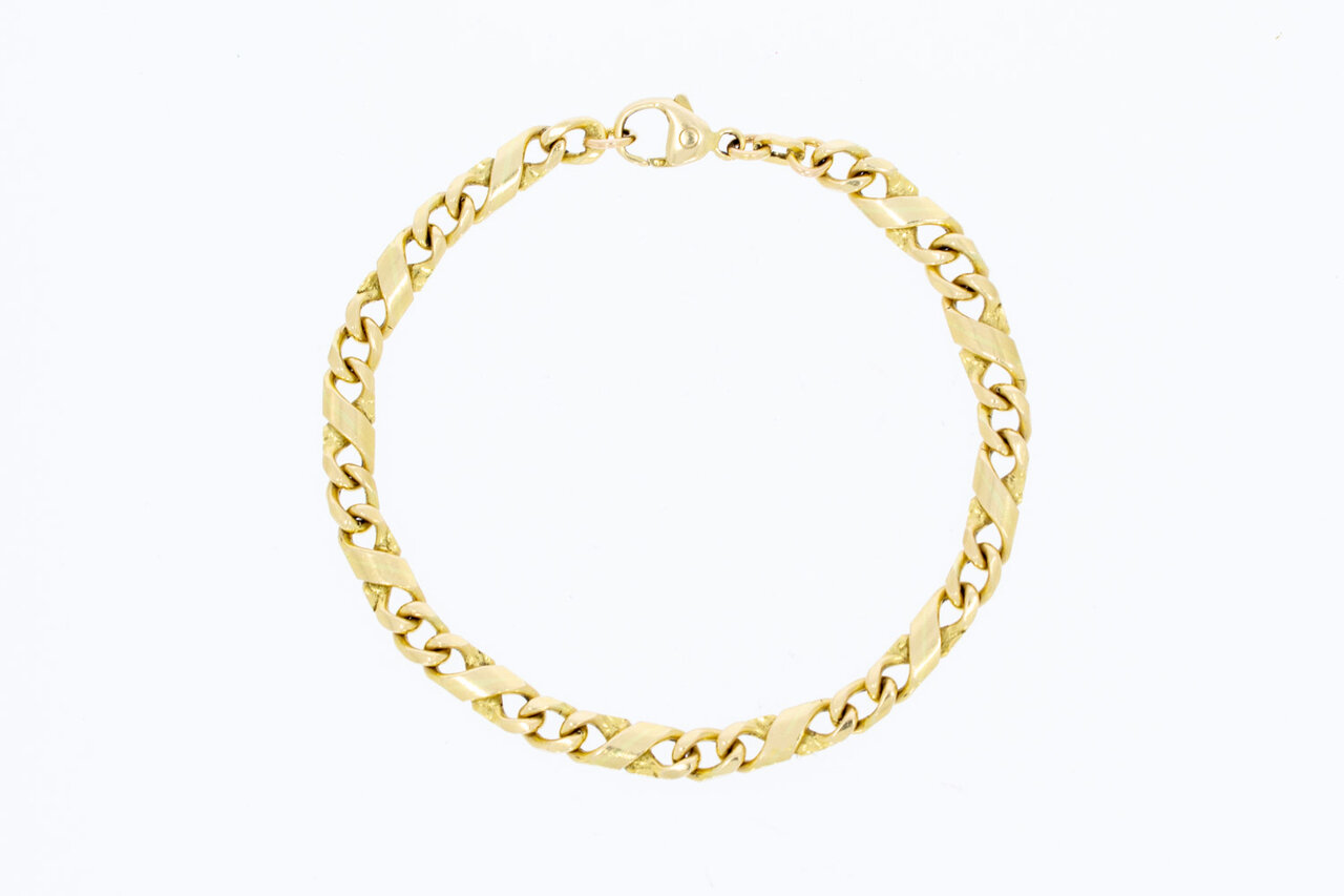 14 Karaat  gouden Infinity armband - 19,1 cm