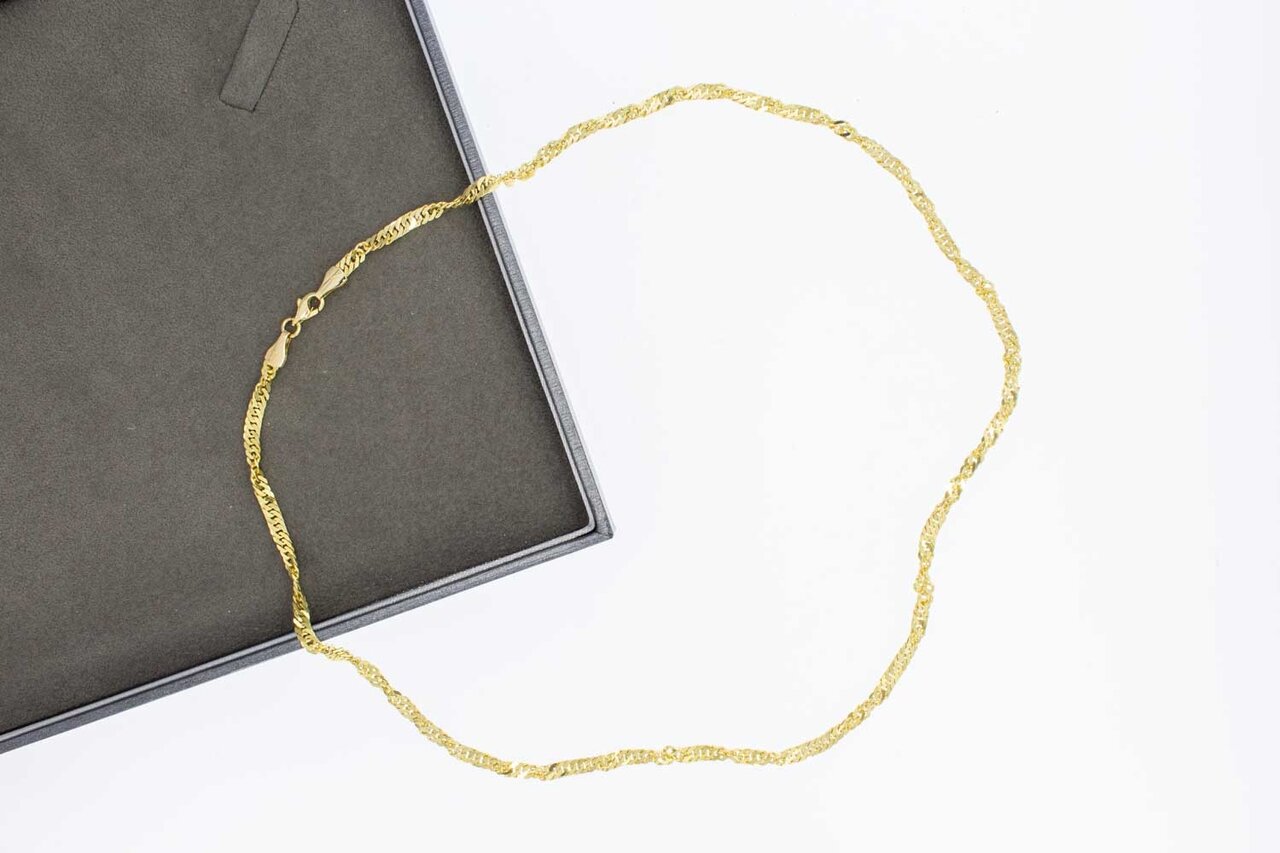 Getordeerde 14 karaat gouden ketting - 51,1 cm