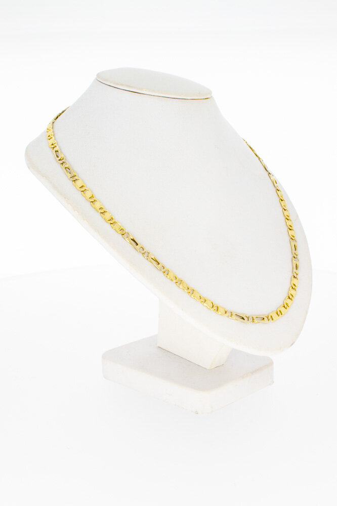 Valkoogketting 14 karaat  goud - 47,8 cm