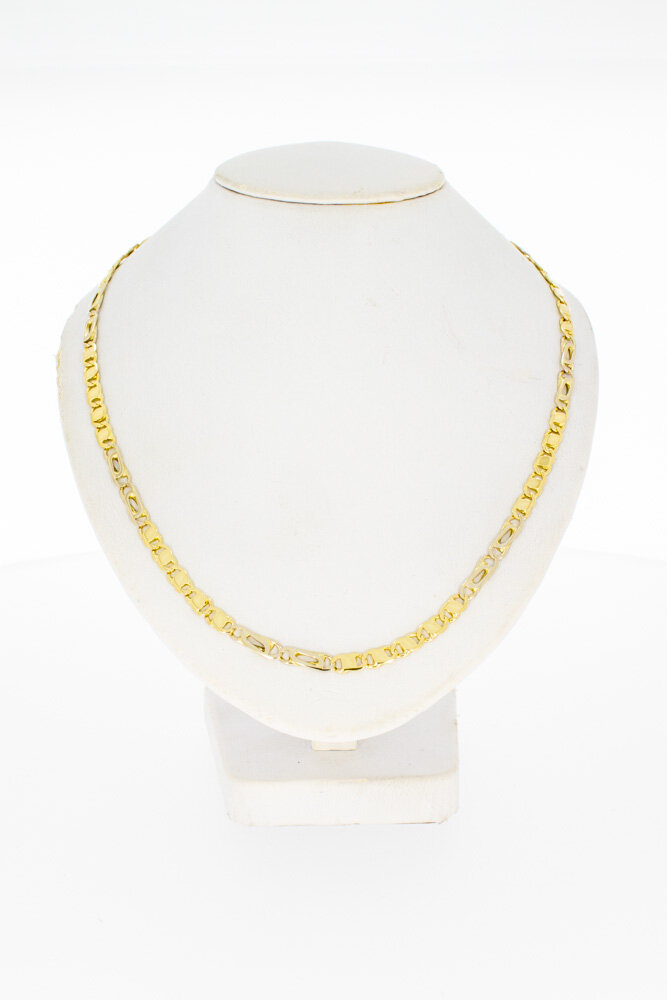 Valkoogketting 14 karaat  goud - 47,8 cm