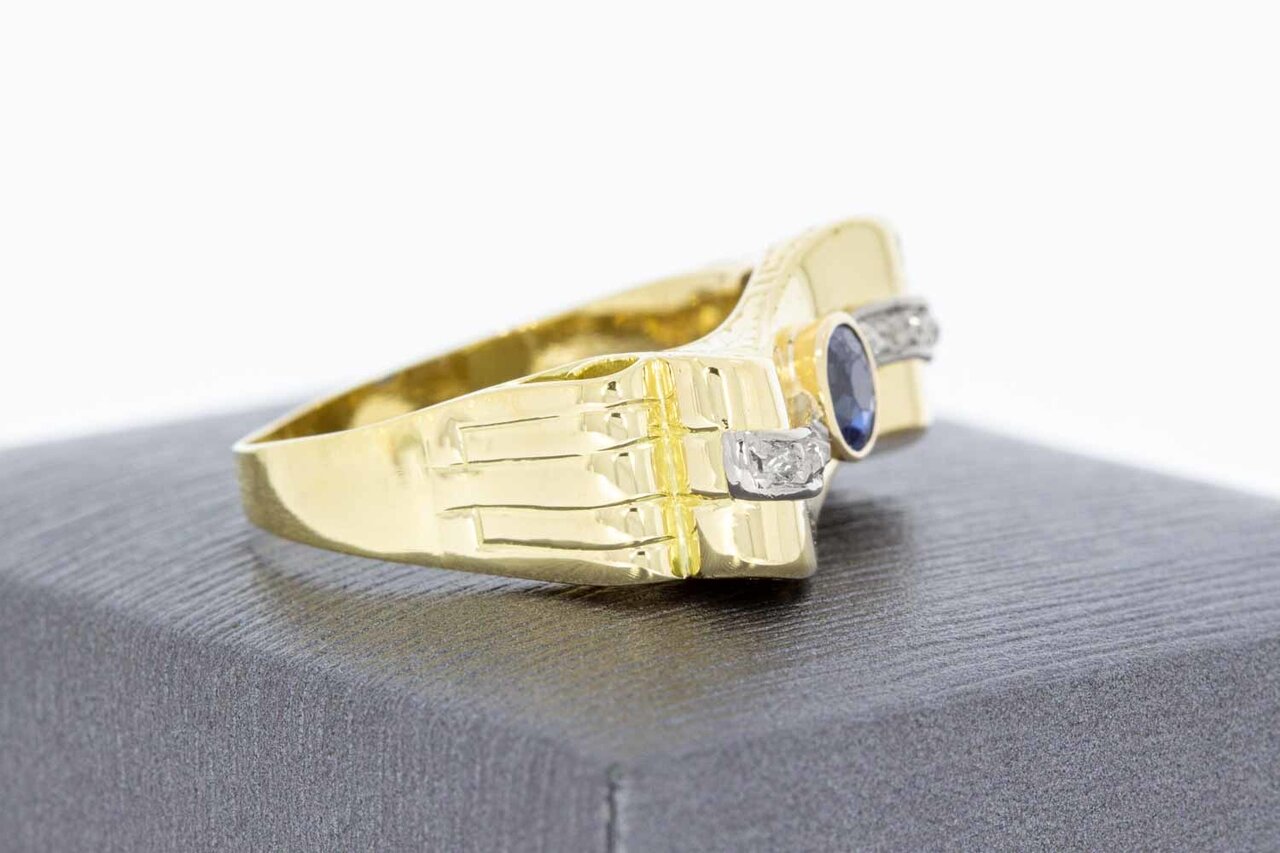 14 Karaat goud edelsteen ring - 17,9 mm