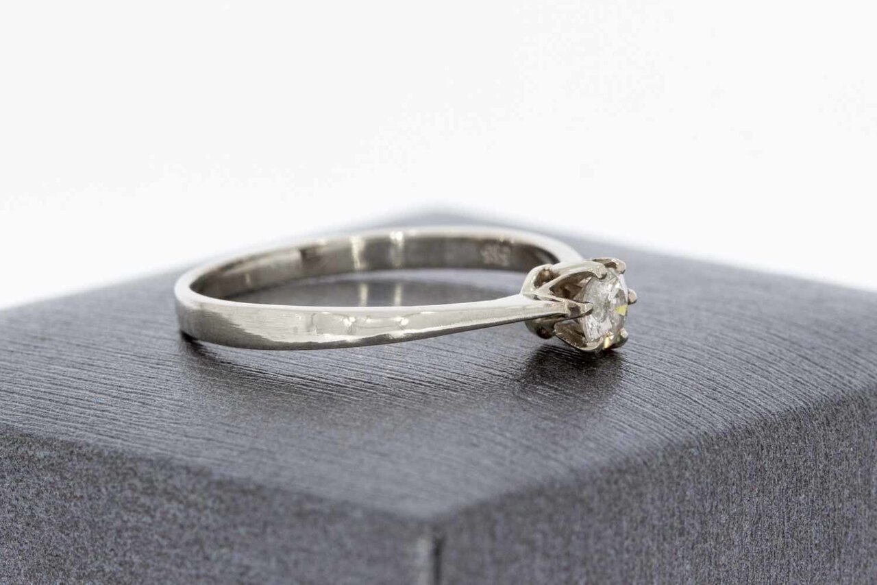 14 Karaat witgouden diamant ring - 18,7 mm