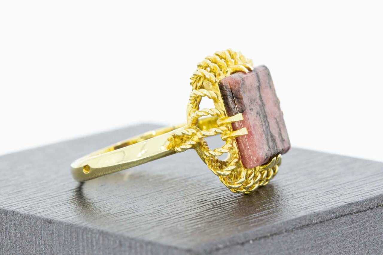14 Karaat goud Vintage Rodoliet ring - 17,4 mm